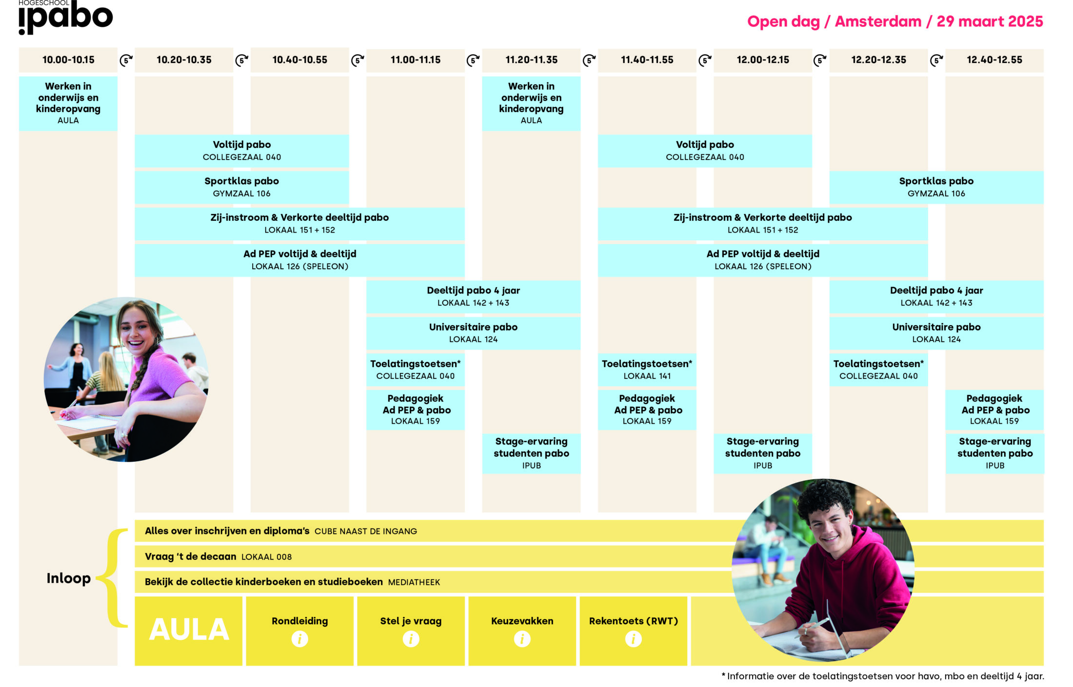 Programma open dag Amsterdam